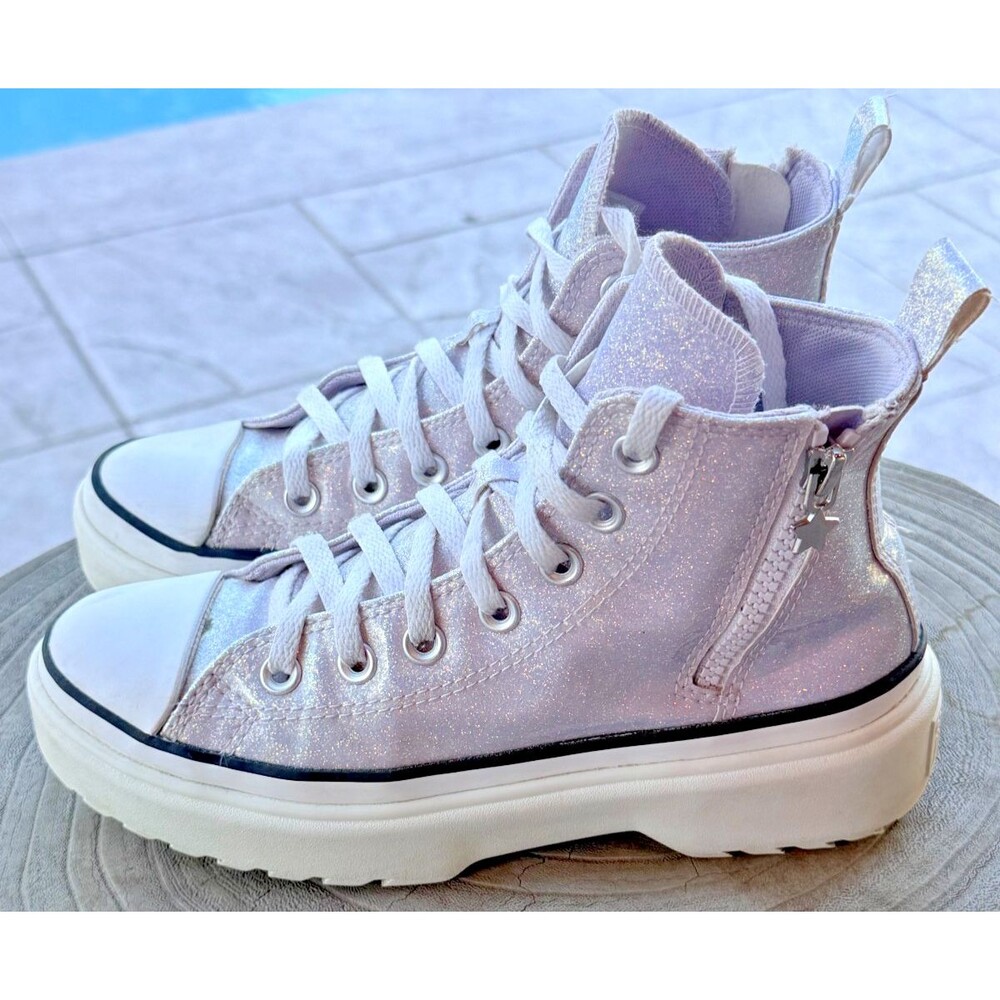 Converse Chuck Taylor Lugged Lift Platform High 'Vapor Violet Glitter size 4 Kid